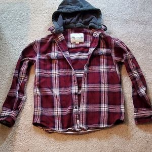 American eagle flannel hoodie